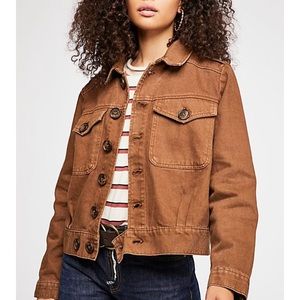 Free People Brown Denim Jacket